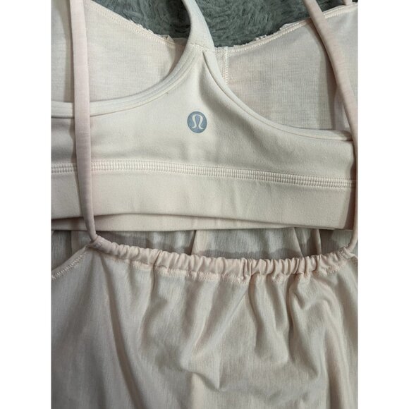 Lululemon Light Pink Strappy Built-In Bra Tank Top Size 8 - Picture 3 of 5
